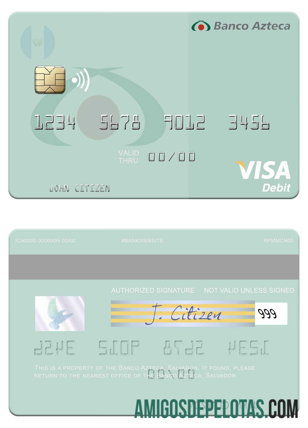 Salvador Banco Azteca Visa Debit Card baixar para verificação